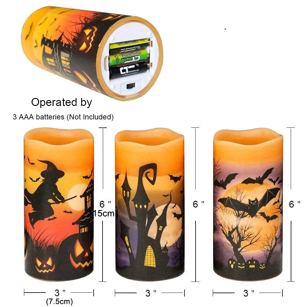 Halloween Flameless Candles Set