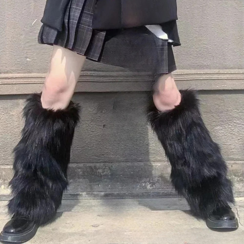 Winter Faux Fur Leg Warmer Boots Cover