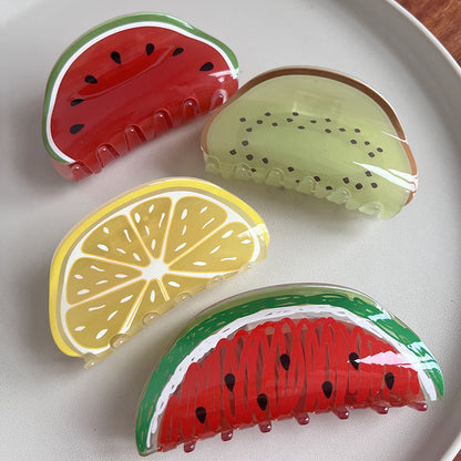 Summer Acrylic Fruit Hair Claw Clip for Women