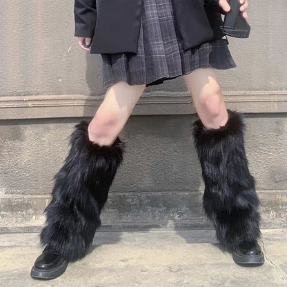 Winter Faux Fur Leg Warmer Boots Cover