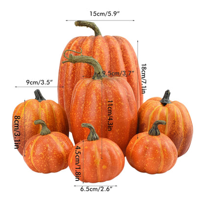 Realistic Fake Pumpkins Halloween Decor