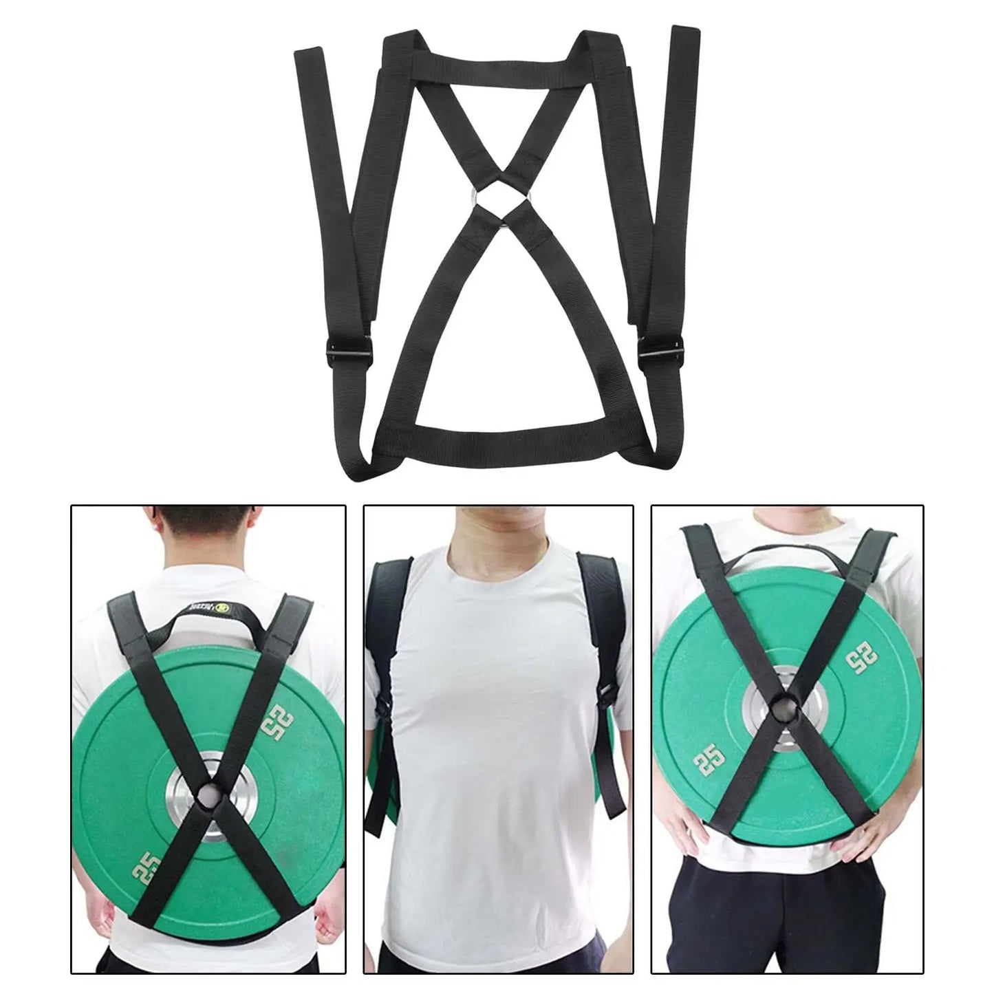 Adjustable Weighted Training Vest for Barbell Plates