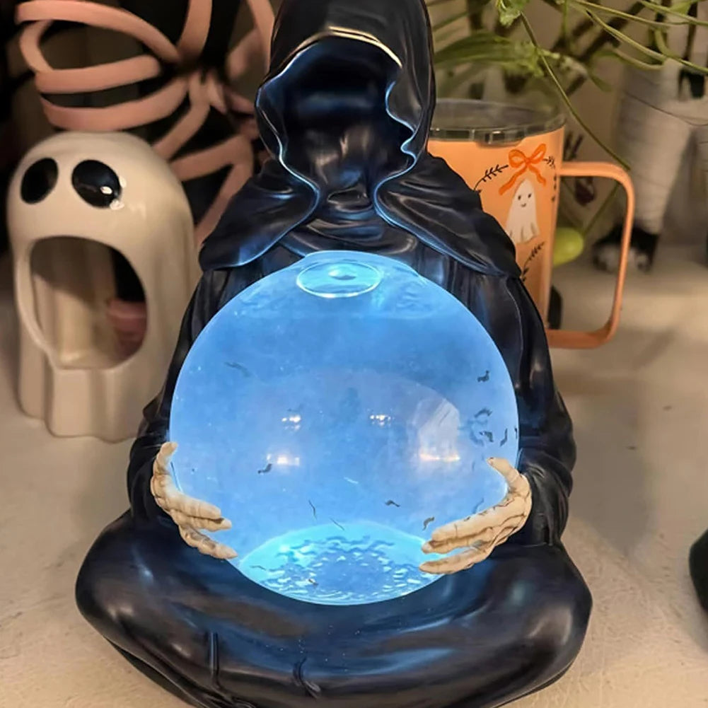 Grim Reaper Crystal Ball Halloween Decoration