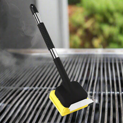 Grill Brush with Steam Cleaning and Scraper