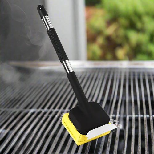 Grill Brush with Steam Cleaning and Scraper