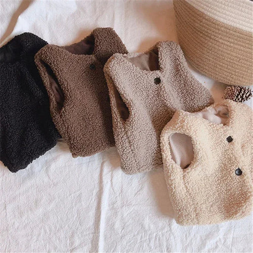 Kids Lamb Wool Winter Waist Coat