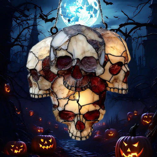 Hanging Skeleton Head Halloween Skull Decoration