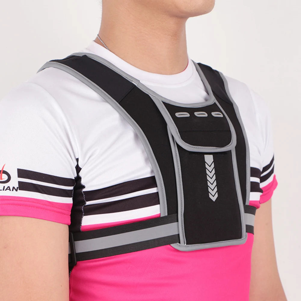 Reflective Running Vest Chest Bag