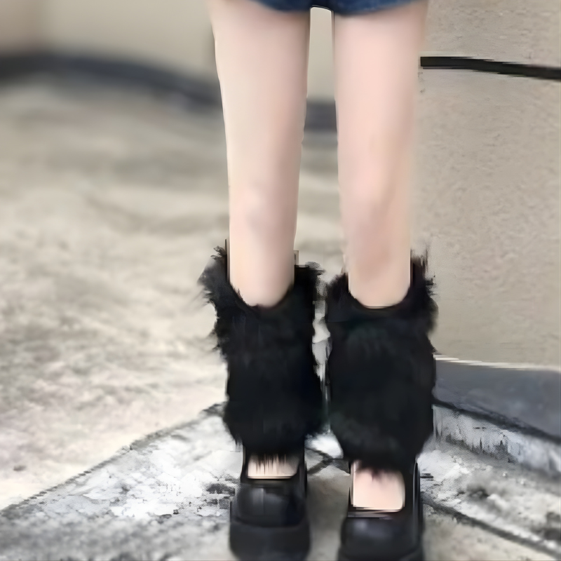 Winter Faux Fur Leg Warmer Boots Cover