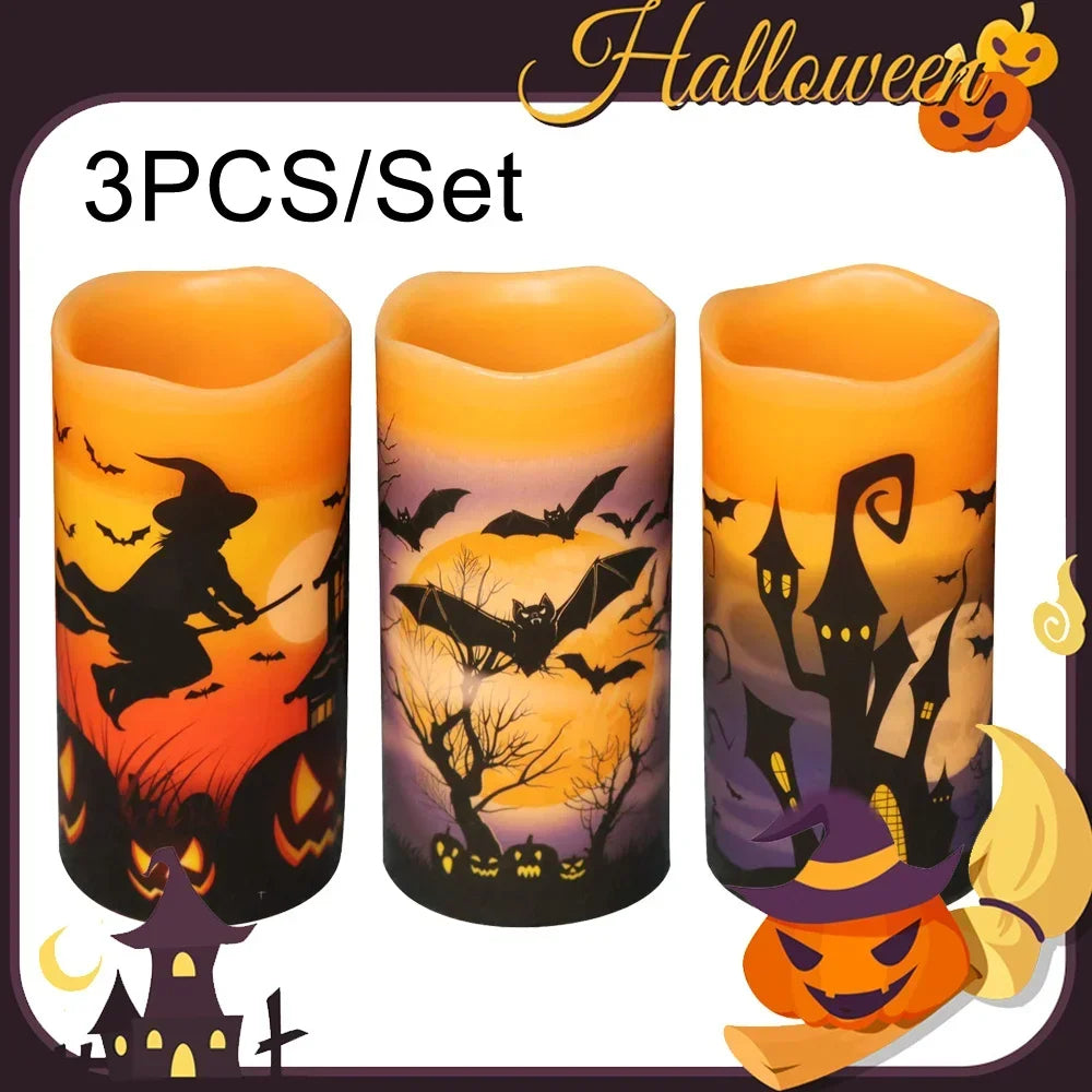 Halloween Flameless Candles Set