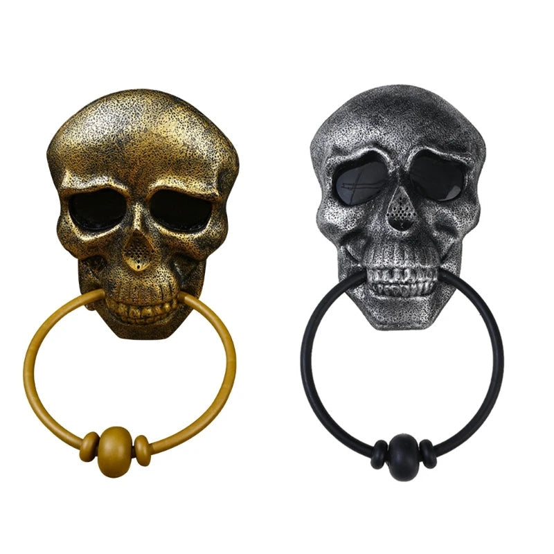 Skeleton Head Door Knocker Halloween Decoration