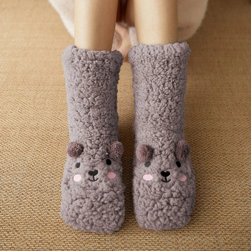 Kawaii Bear Fleece Warm Socks