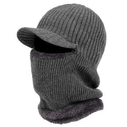 Knit Beanie Balaclava with Visor
