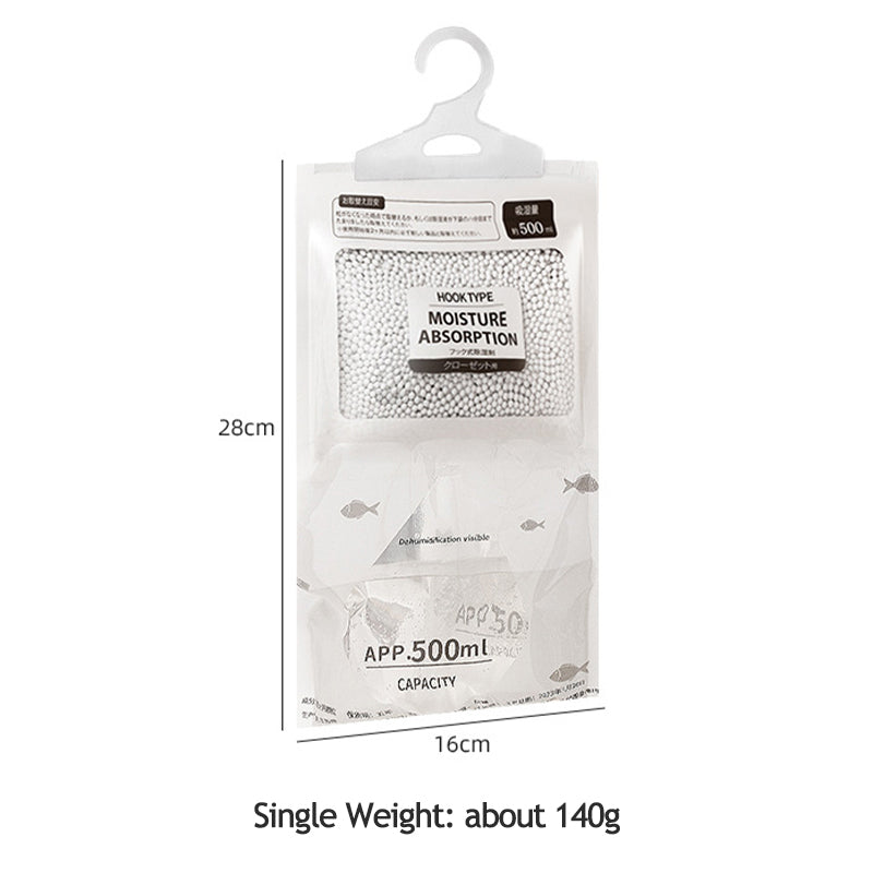 Hanging Dehumidifier Bag for Closet and Wardrobe