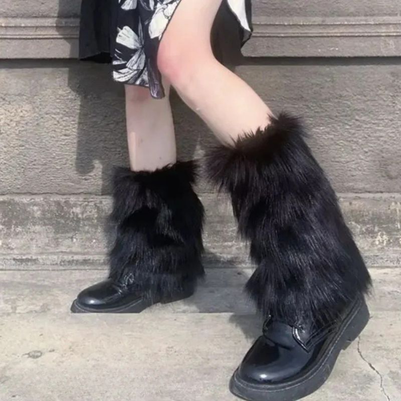 Winter Faux Fur Leg Warmer Boots Cover