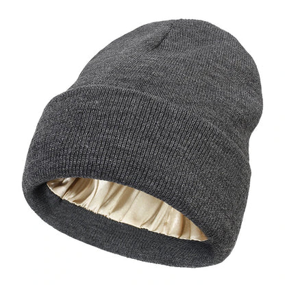 Satin Lined Hat Beanie Cap for Women