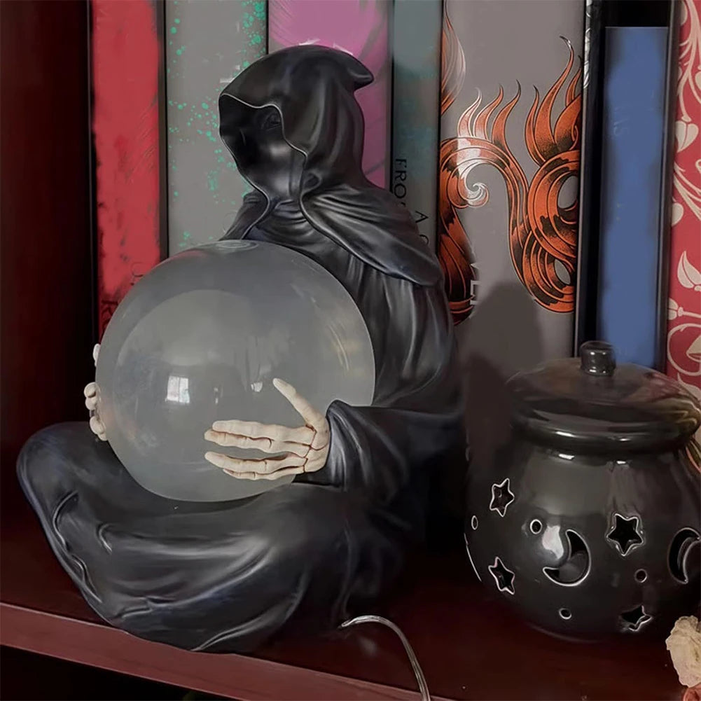 Grim Reaper Crystal Ball Halloween Decoration