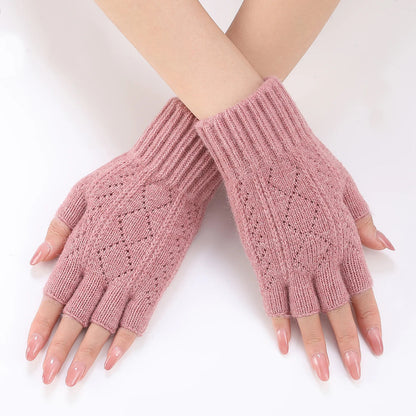 Soft Knit Fingerless Gloves for Winter