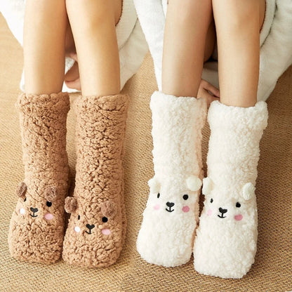 Kawaii Bear Fleece Warm Socks