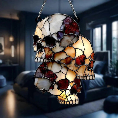 Hanging Skeleton Head Halloween Skull Decoration