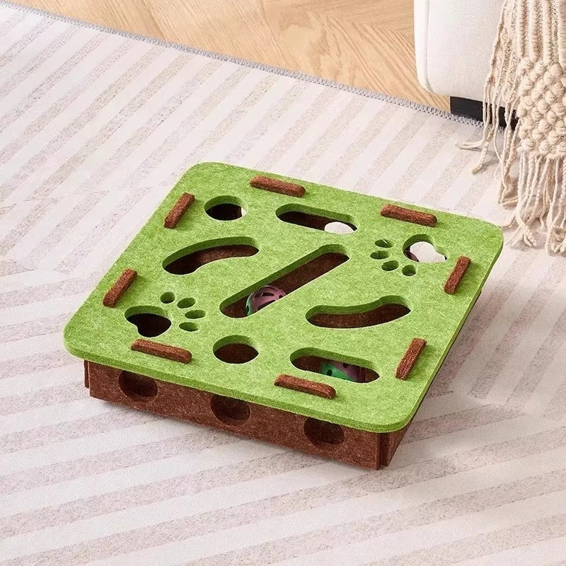 Felt Interactive Cat Puzzle Toy Box