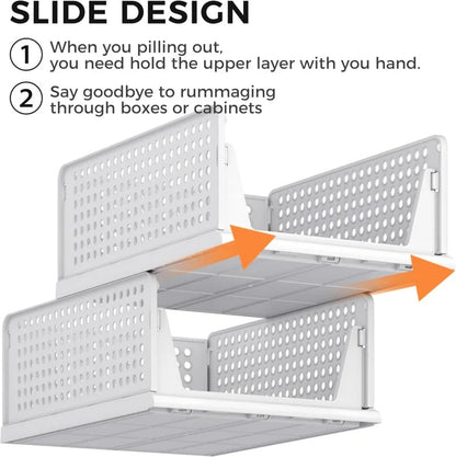 Stackable Plastic Drawer Closet Organizer