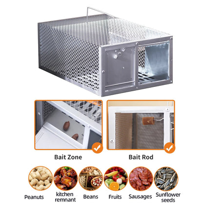 Single Door Reusable Mouse Trap Metal Cage