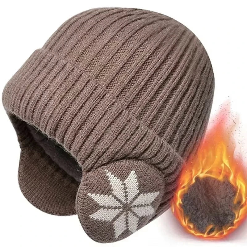 Unisex Winter Knit Beanie with Ear Protection