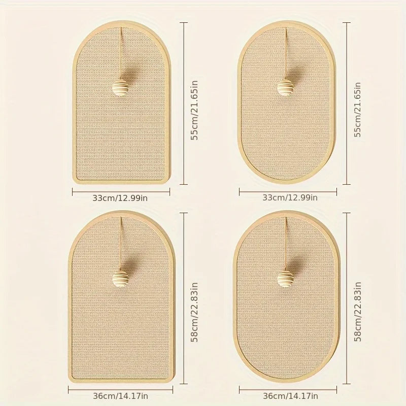 Sisal 3 in 1 Wall Mounted Cat Scratch Pad