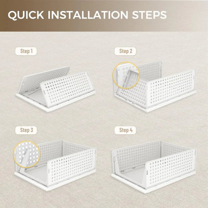 Stackable Plastic Drawer Closet Organizer