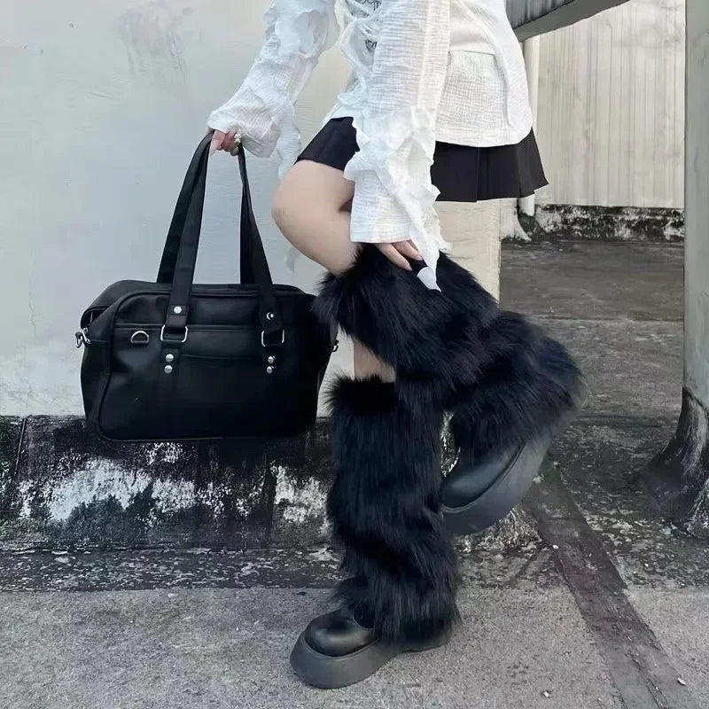 Winter Faux Fur Leg Warmer Boots Cover