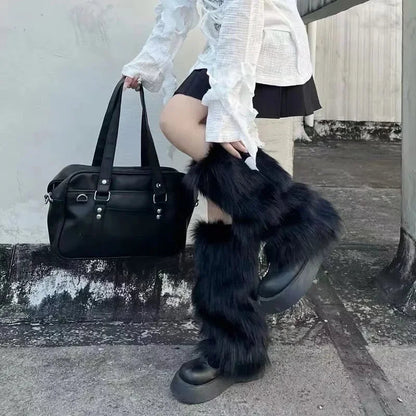 Winter Faux Fur Leg Warmer Boots Cover