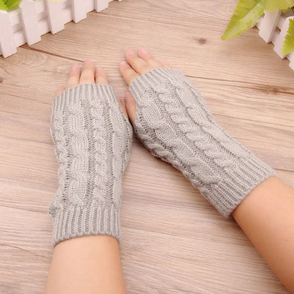 Knit Womens Winter Fingerless Gloves