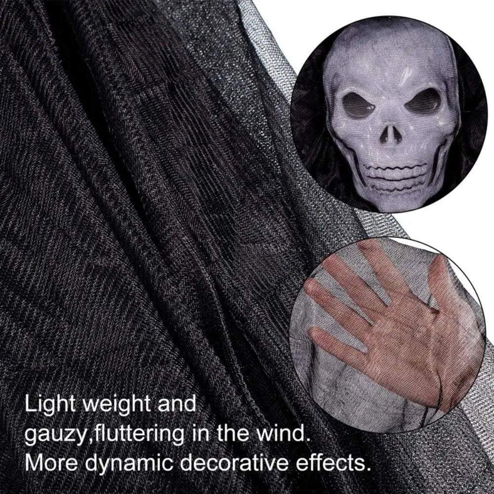 Outdoor Halloween Ghost Decoration with Skeleton Mask