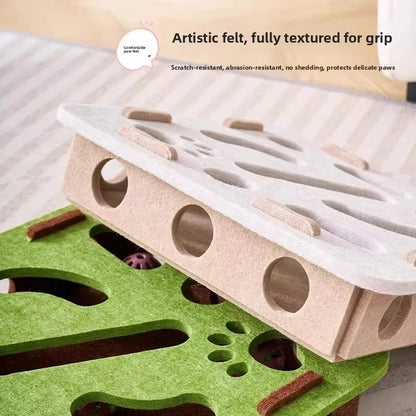 Felt Interactive Cat Puzzle Toy Box