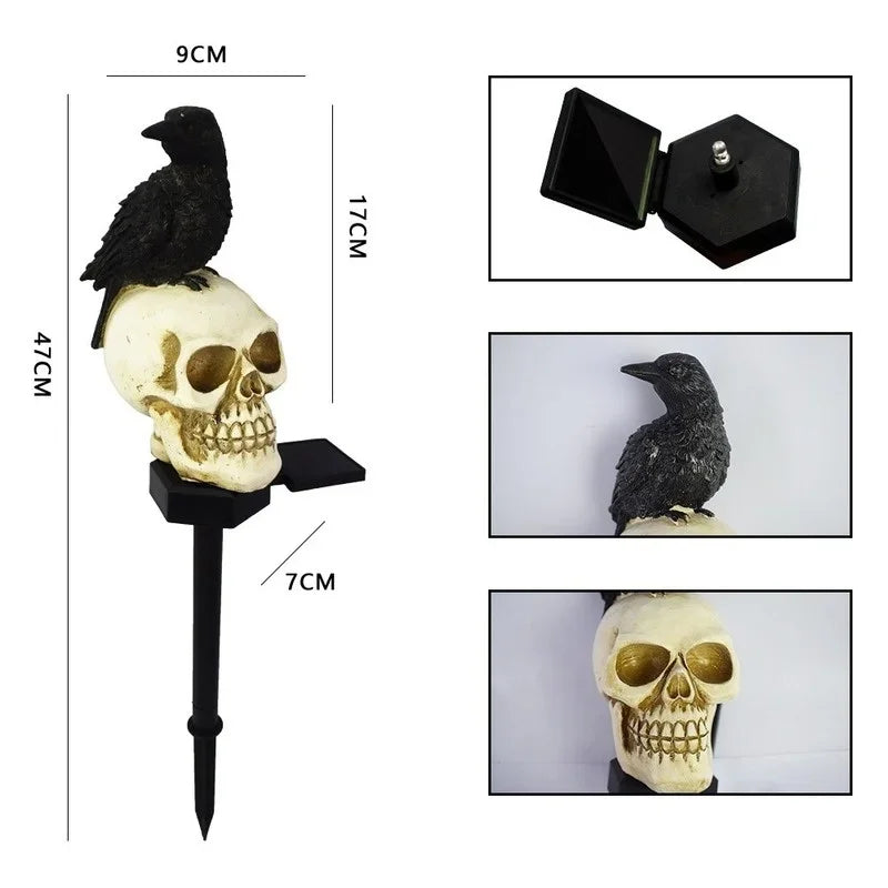 Halloween Skeleton Head Solar Light