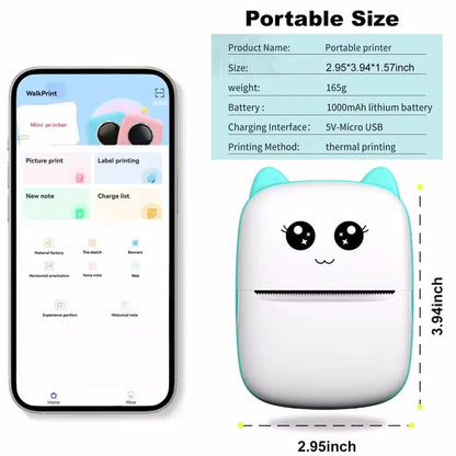 Mini Wireless Portable Thermal Label Printer