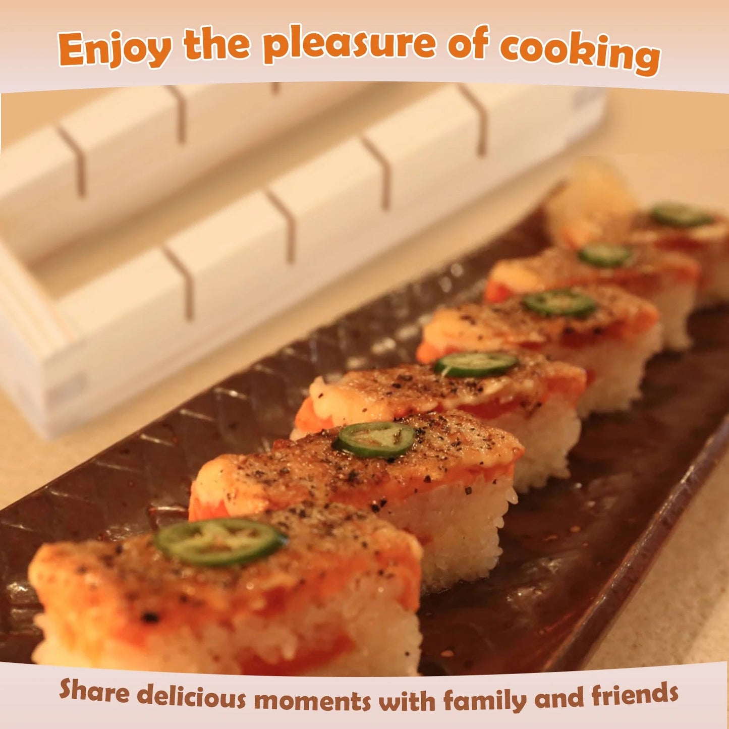 Handcrafted Wooden Sushi Maker Press Mold