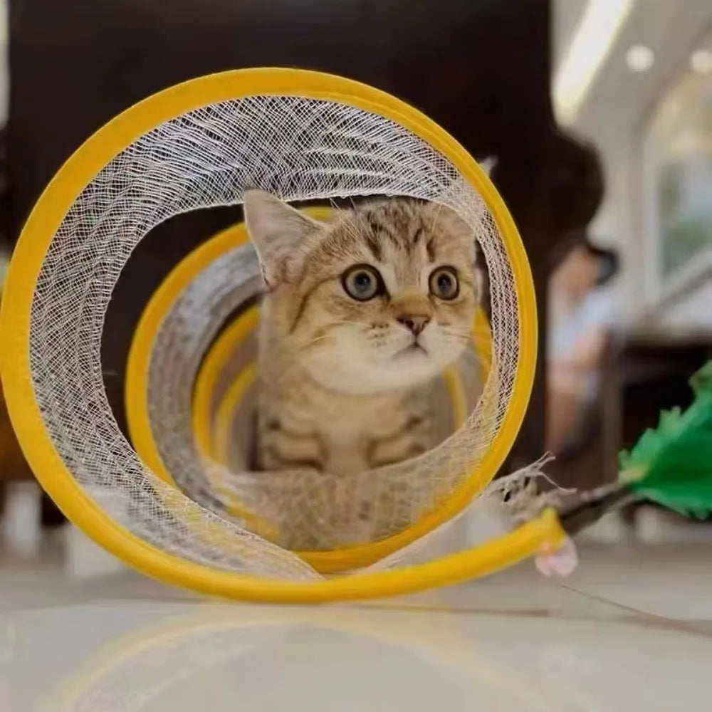 Collapsible S Type Interactive Cat Tunnel