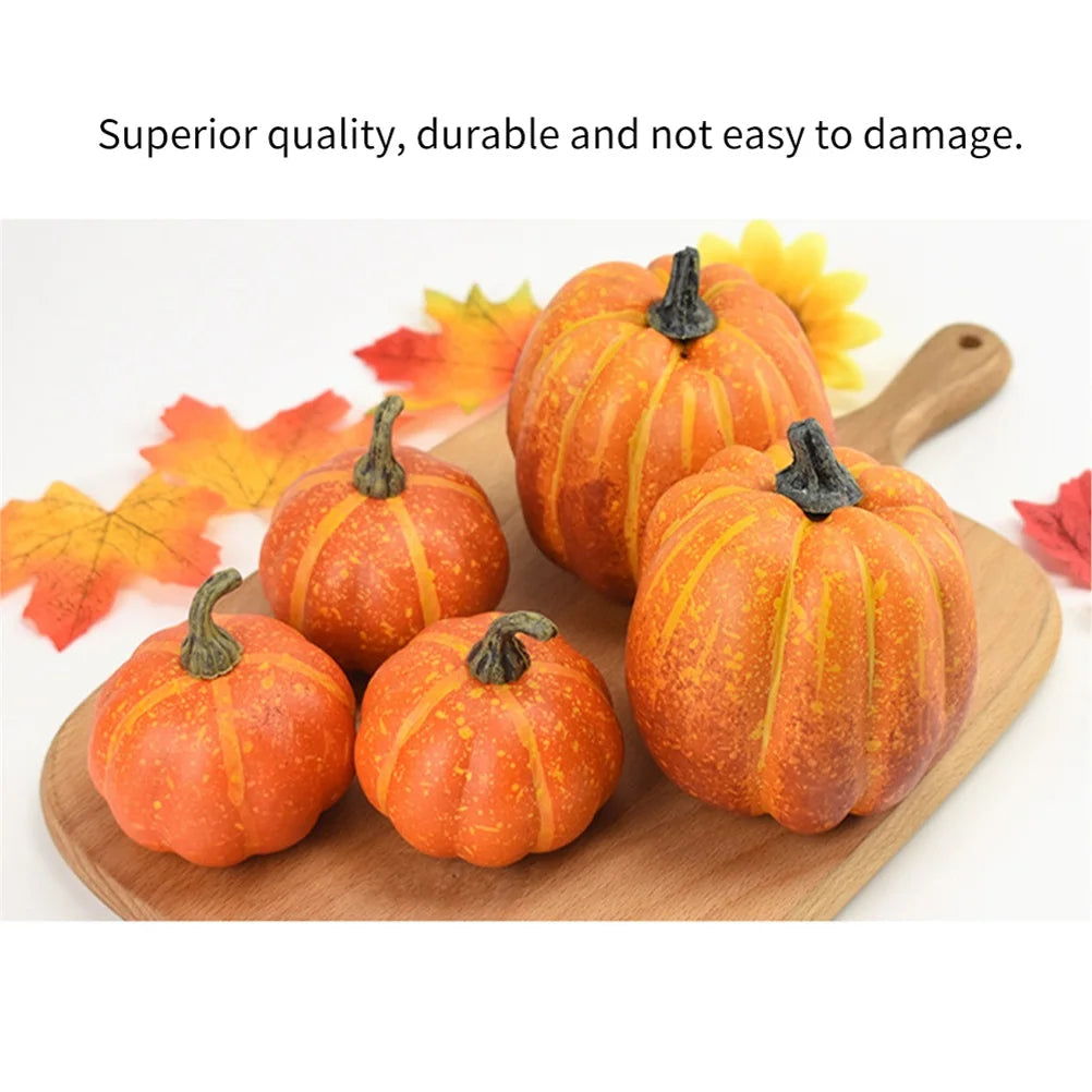 Realistic Fake Pumpkins Halloween Decor