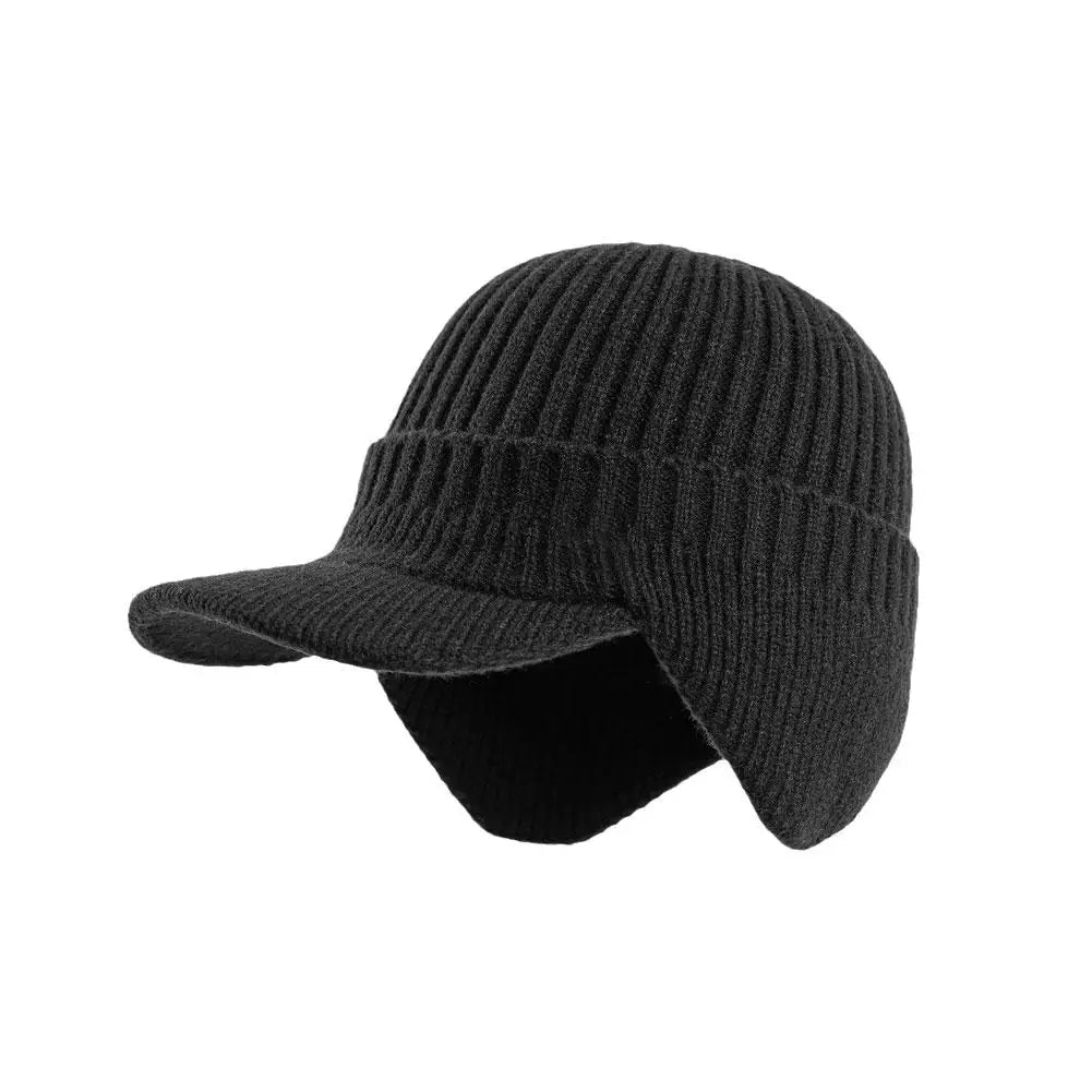 Men Knit Ear Cover Winter Hat