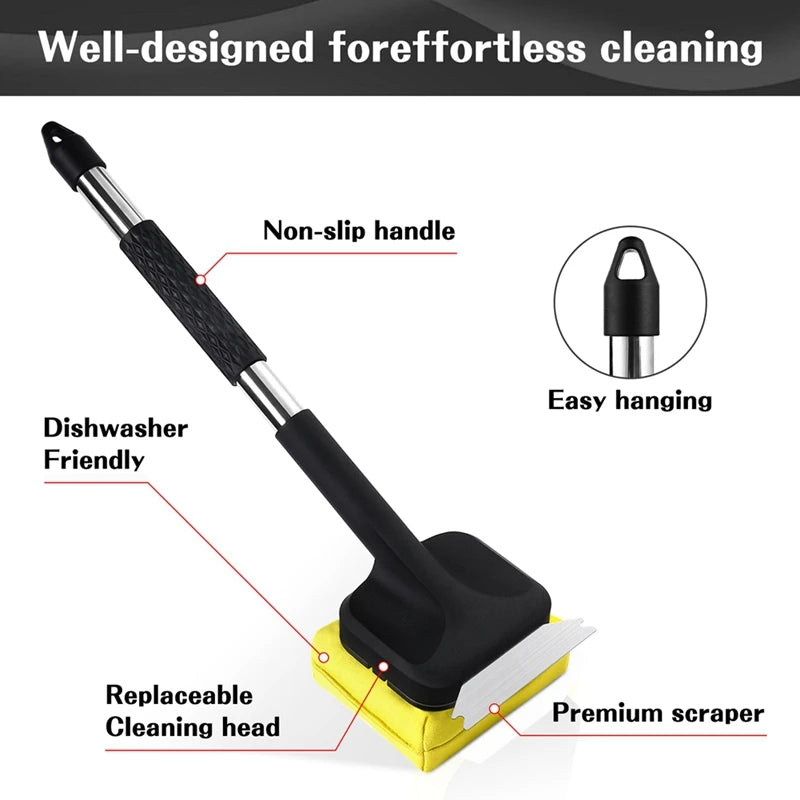 Grill Brush with Steam Cleaning and Scraper