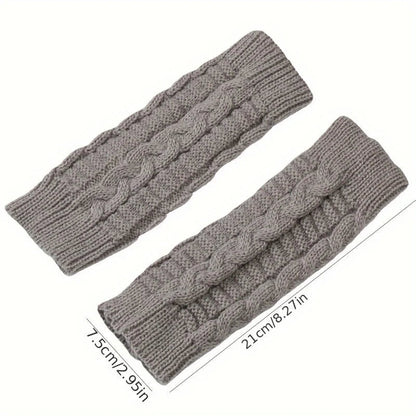 Knit Womens Winter Fingerless Gloves