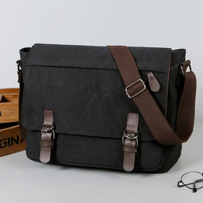 Mens Canvas Satchel Messenger Sling Bag