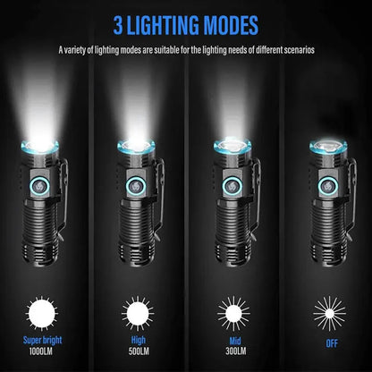 Compact Rechargeable Flashlight LED Torch