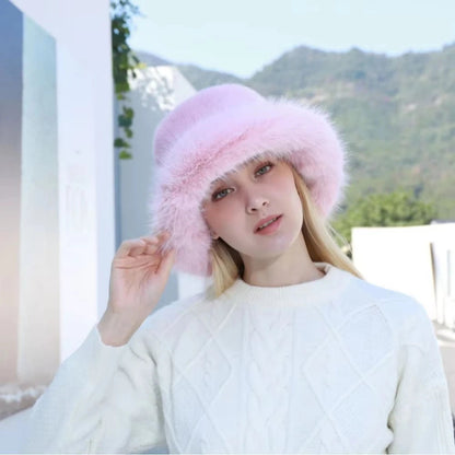 Women’s Plush Winter Bucket Hat