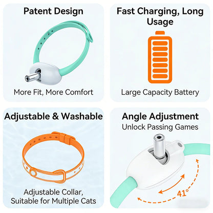 Interactive Laser Cat Collar with USB Charging