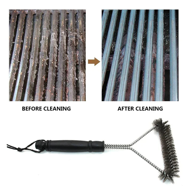 Stainless Steel Barbecue Grill Brush Cleaner