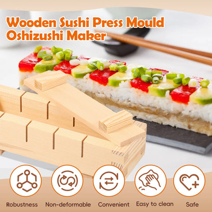 Handcrafted Wooden Sushi Maker Press Mold