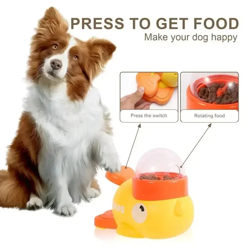 Interactive Cartoon Duck Dog Puzzle Feeder